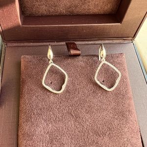 Monica Vinader Riva Diamond Kite Silver Earrings